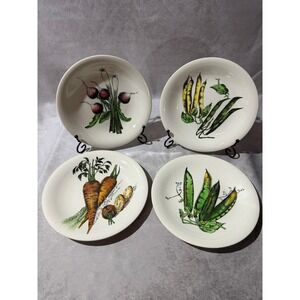 Clarice Cliff Royal Staffordshire Day by Day Vegetable Salad Plates Set of 4